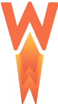 Stylized orange letter 